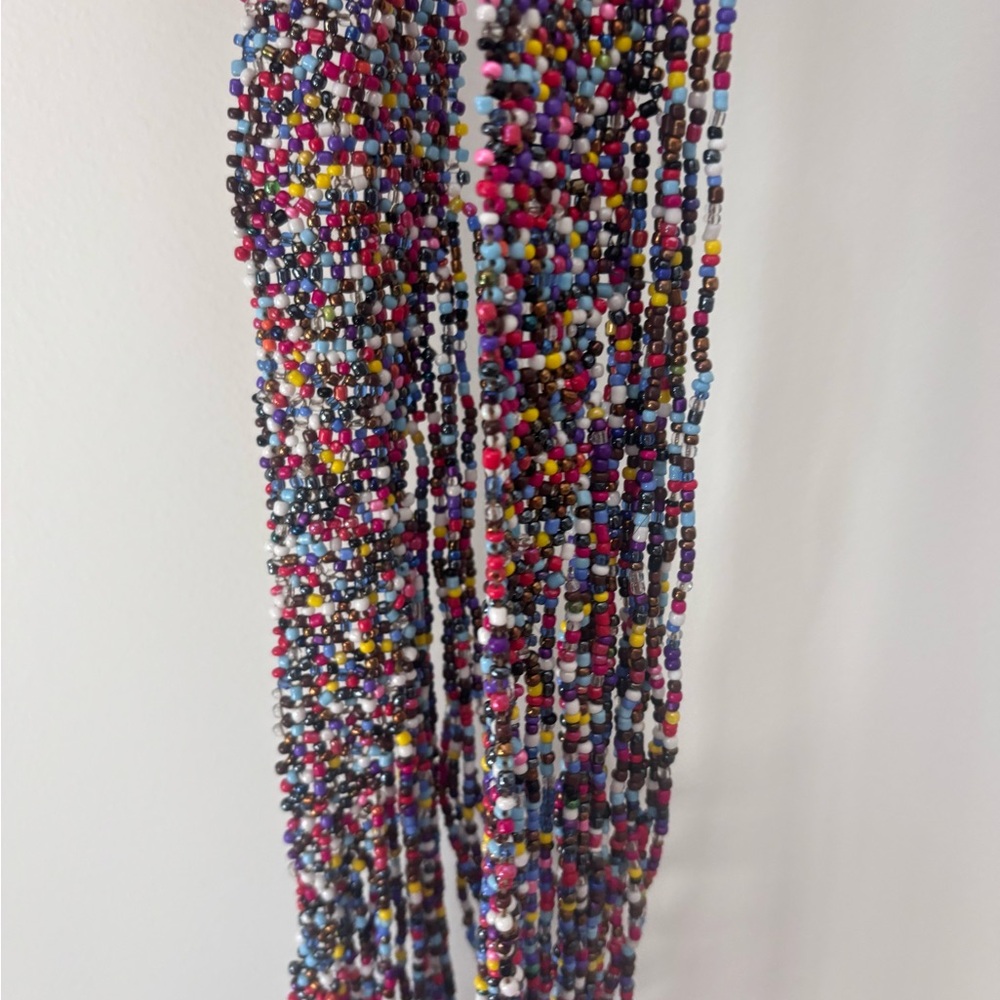 Tiered boho Multicolor Beaded Necklace - Picture 7 of 7